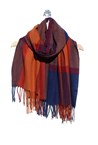 BIG CHECK SCARF - pumpkin bl